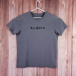 *READ* Rare Lululemon Aloha Hawaii Mens Size XL Short Sleeve T-Shirt Tee Gray